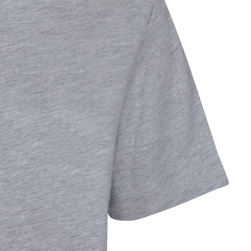Selected Grey Cotton Crew Neck T-Shirt. 