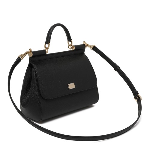 Dolce & Gabbana Black Sicily Handbag.