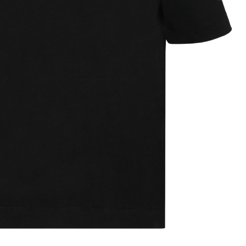 Selected Black Cotton Crew Neck T-Shirt.