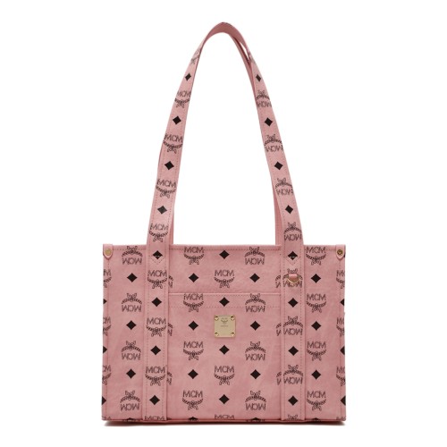 Pink Visetos Shopper Tote Bag