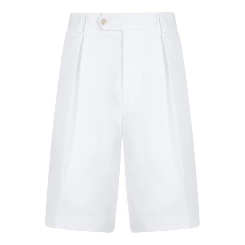 White Tailored Bermuda Shorts
