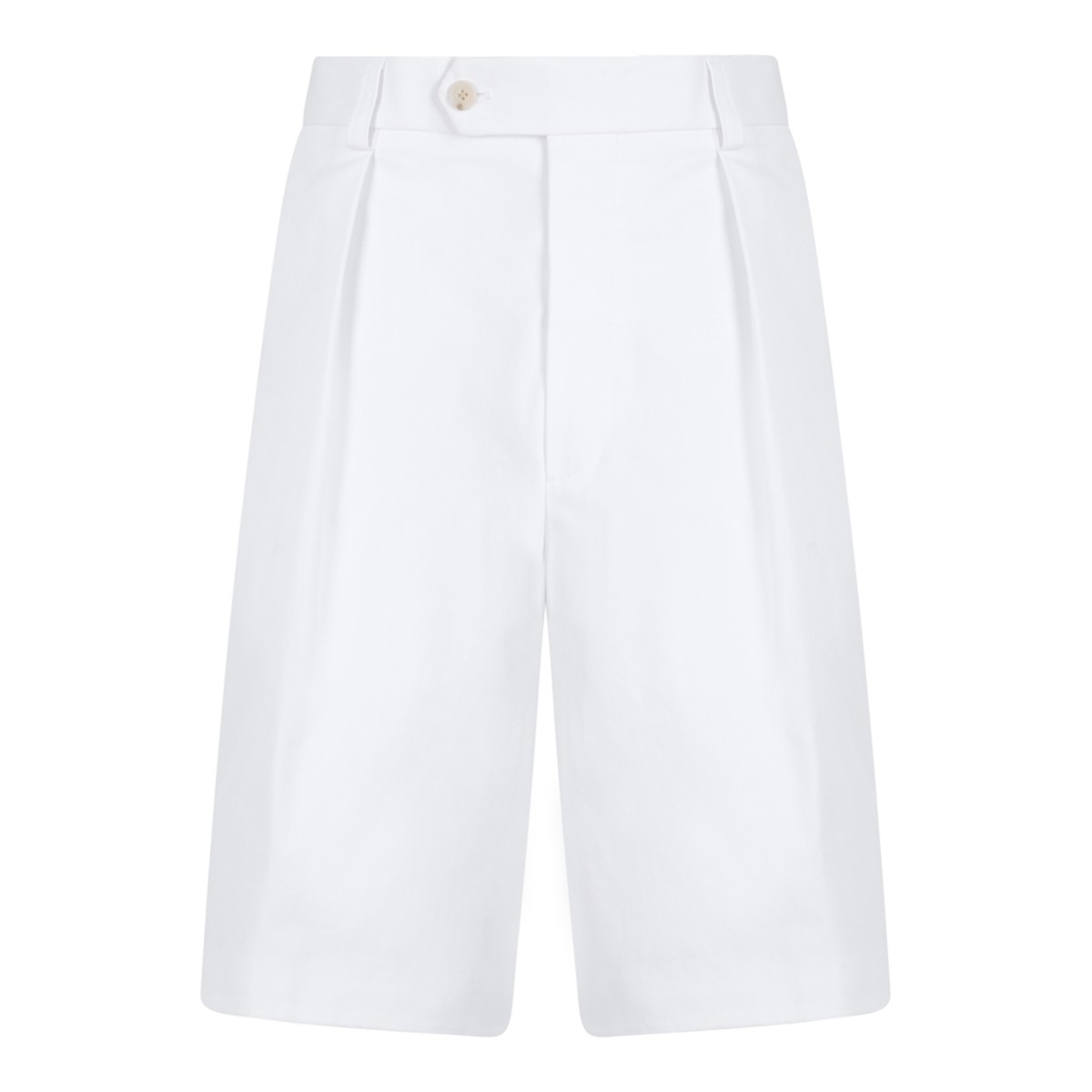 White Tailored Bermuda Shorts