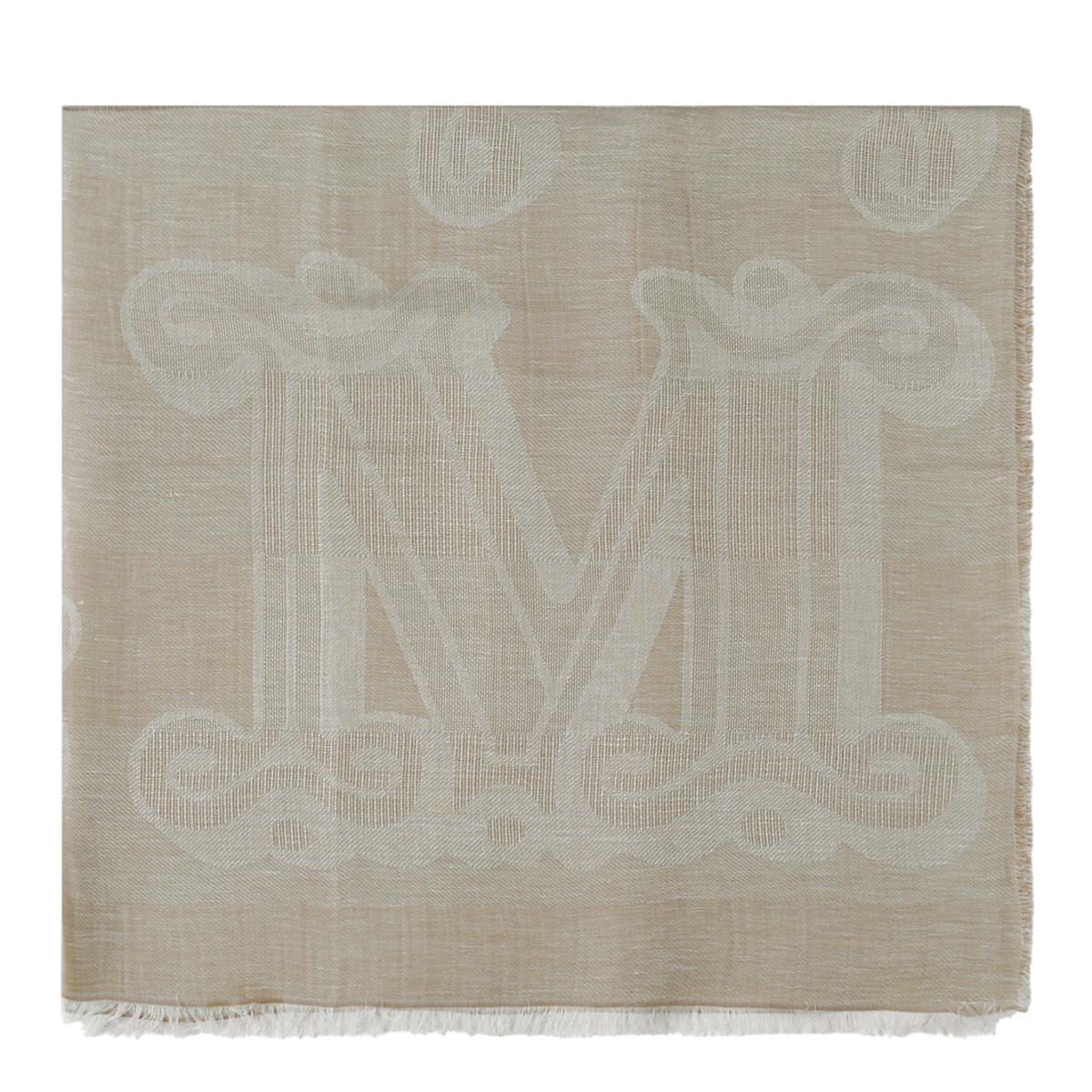 Ivory White Logo Inlay Stole