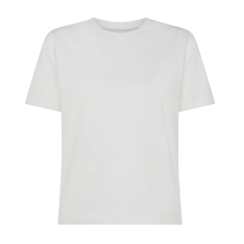 Nine In The Morning White Cotton Crew Neck T-Shirt.