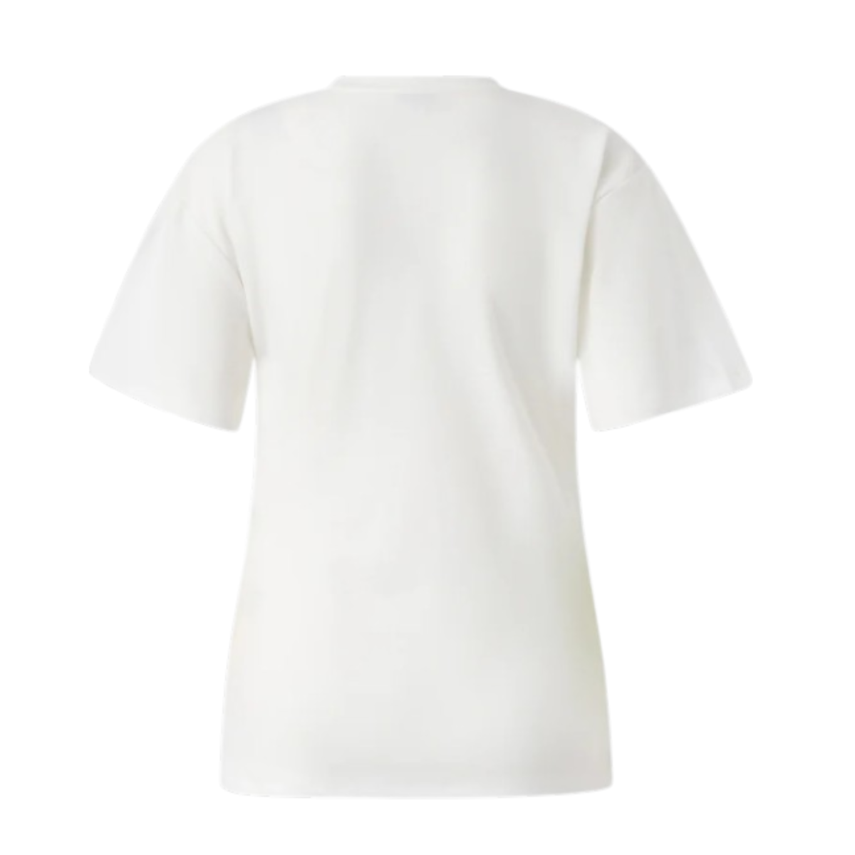 Pinko White Draped Cotton T-Shirt with Side Detail.