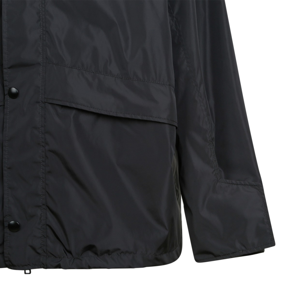 Prada Black Technical Hooded Jacket.  