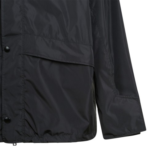 Prada Black Technical Hooded Jacket.  