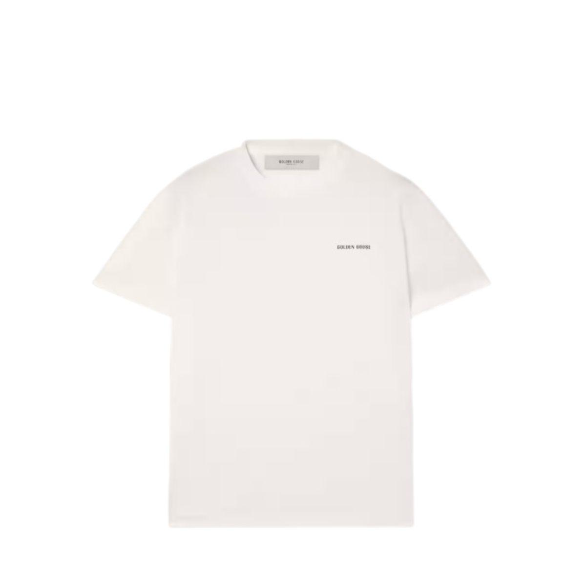 Golden Goose White Cotton Logo T-Shirt. 