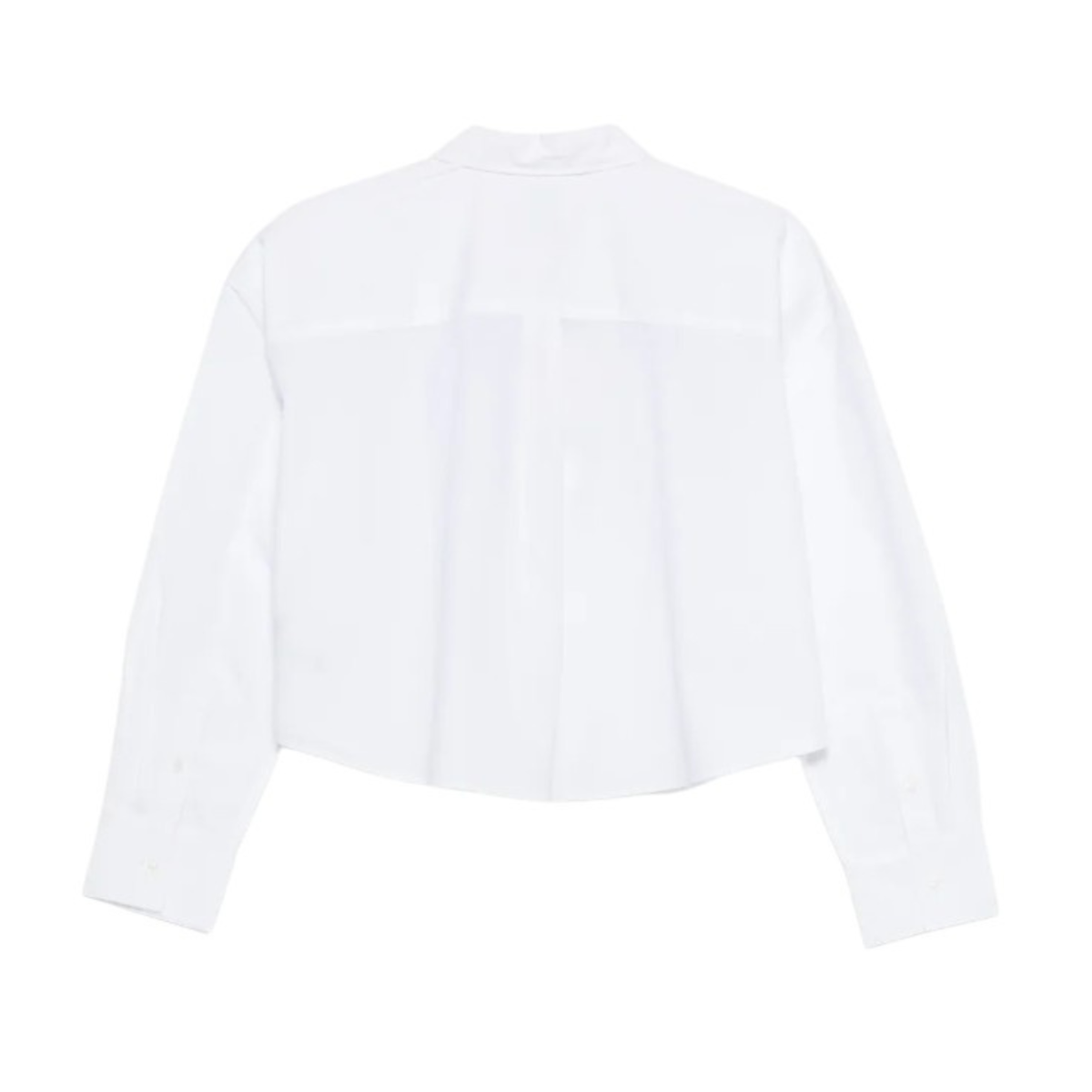 Calvin Klein White Cropped Cotton Shirt.  