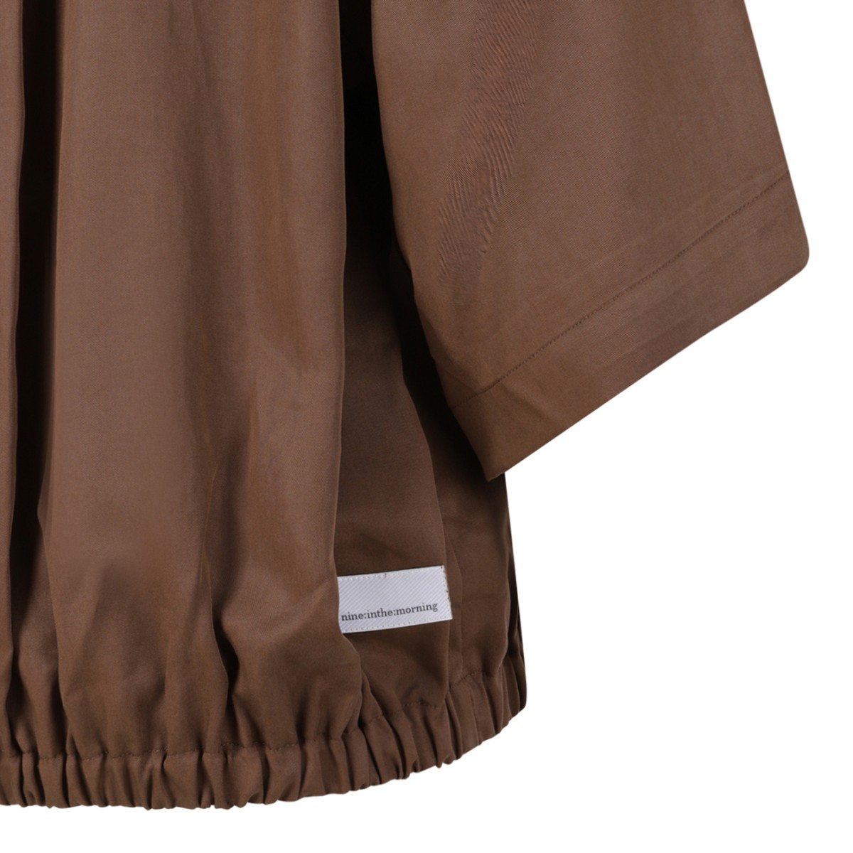 Nine In The Morning Brown Relaxed Polo Blouse.