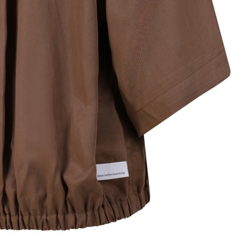 Nine In The Morning Brown Relaxed Polo Blouse.