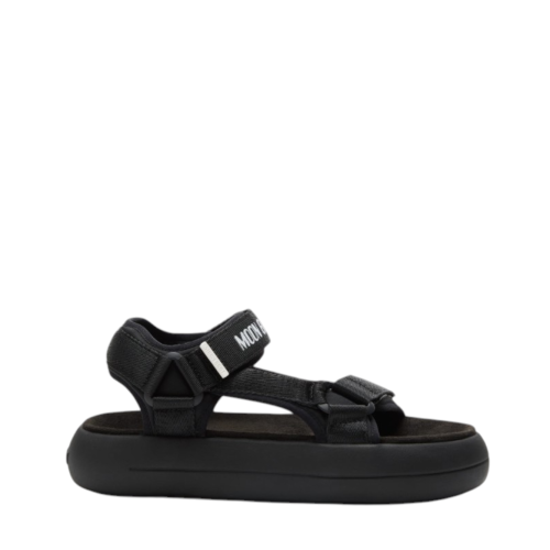 Moon Boot Black Platform Sport Sandals.  