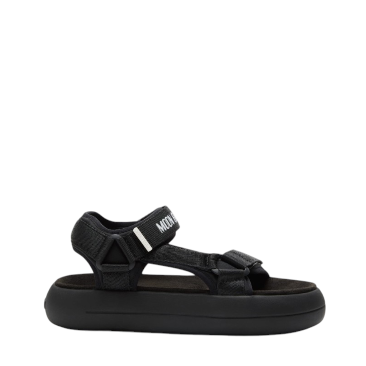 Moon Boot Black Platform Sport Sandals.  