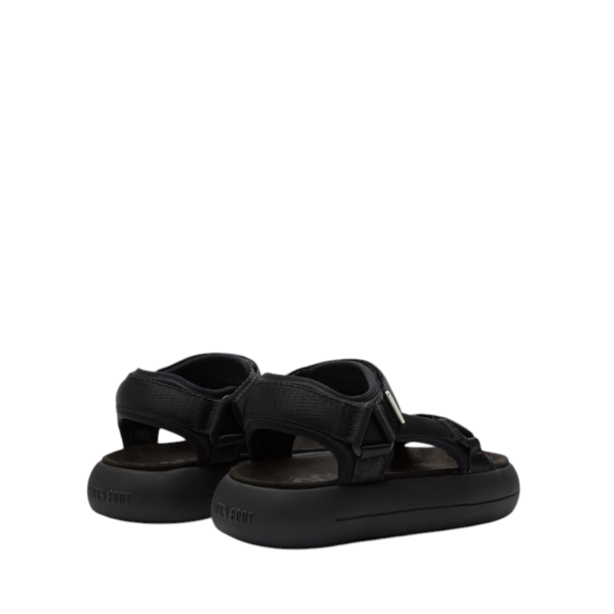 Moon Boot Black Platform Sport Sandals.  