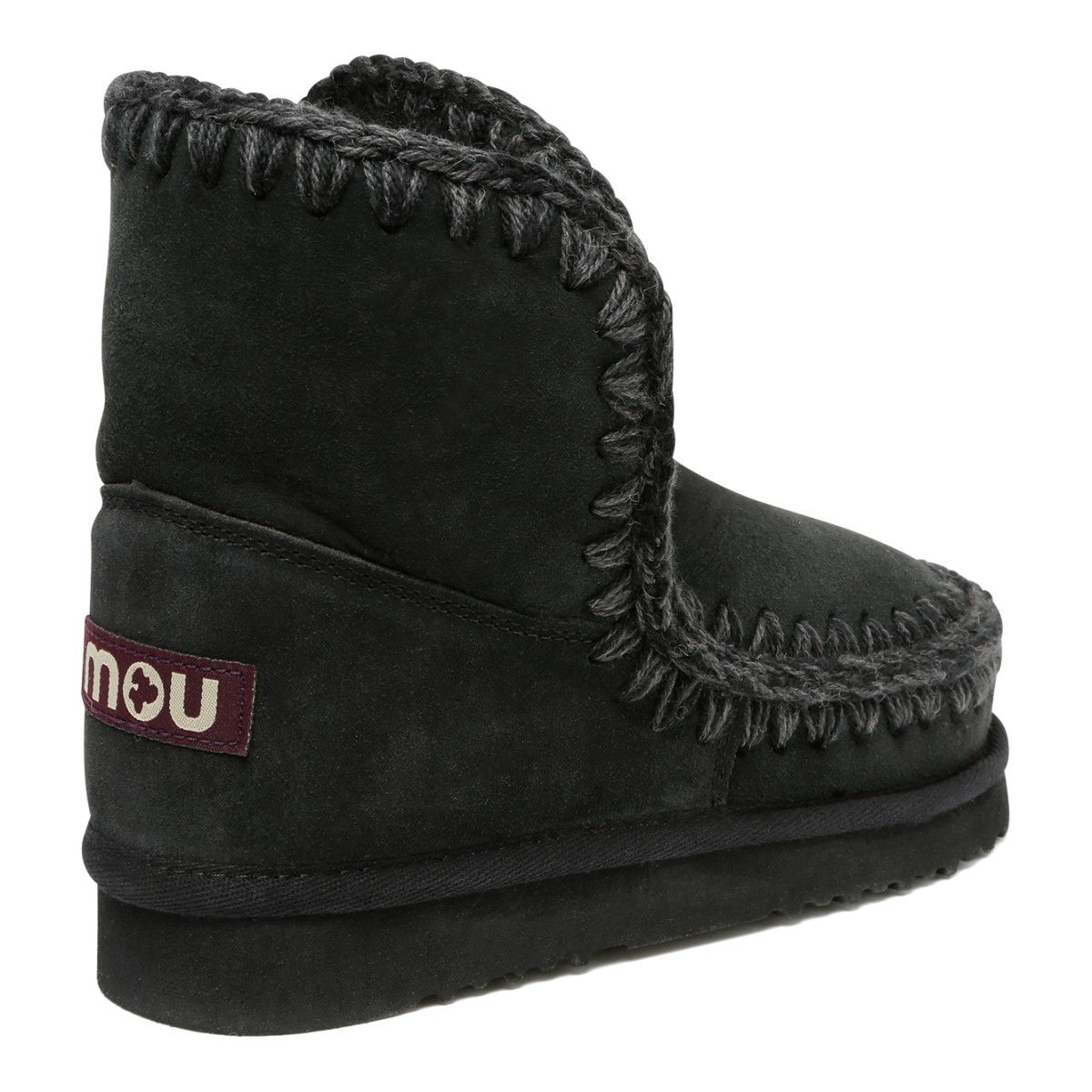 Mou Black Eskimo Sheepskin Ankle Boots.  