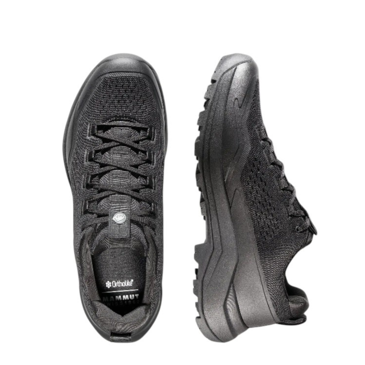 Mammut Black Technical Hiking Shoes.