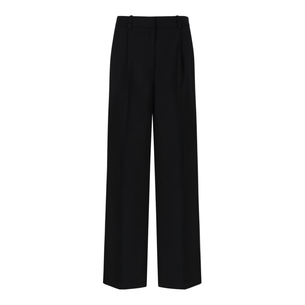 Anine Bing Black Tailored Straight-Leg Trousers.