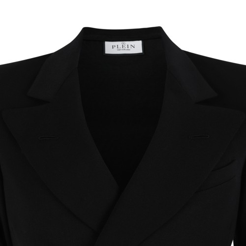 Maison Margiela Black Double-Breasted Tailored Blazer.