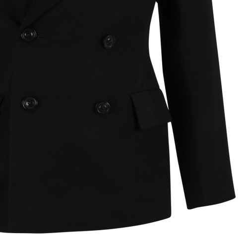 Maison Margiela Black Double-Breasted Tailored Blazer.