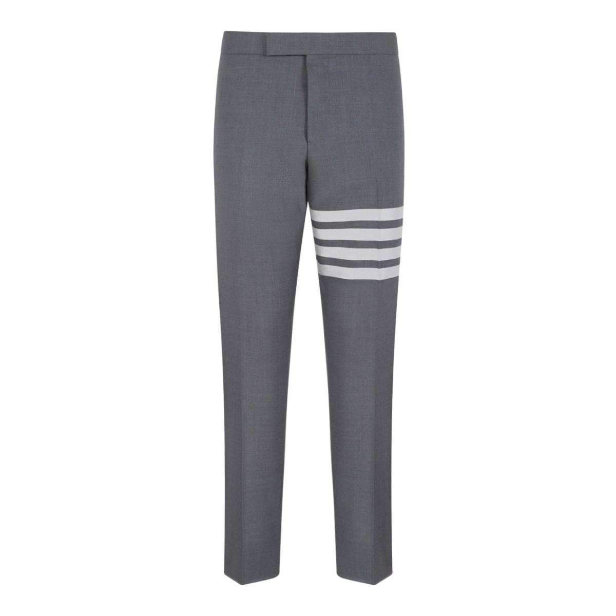 Thom Browne Grey Tailored Trousers with 4-Bar Detail.  