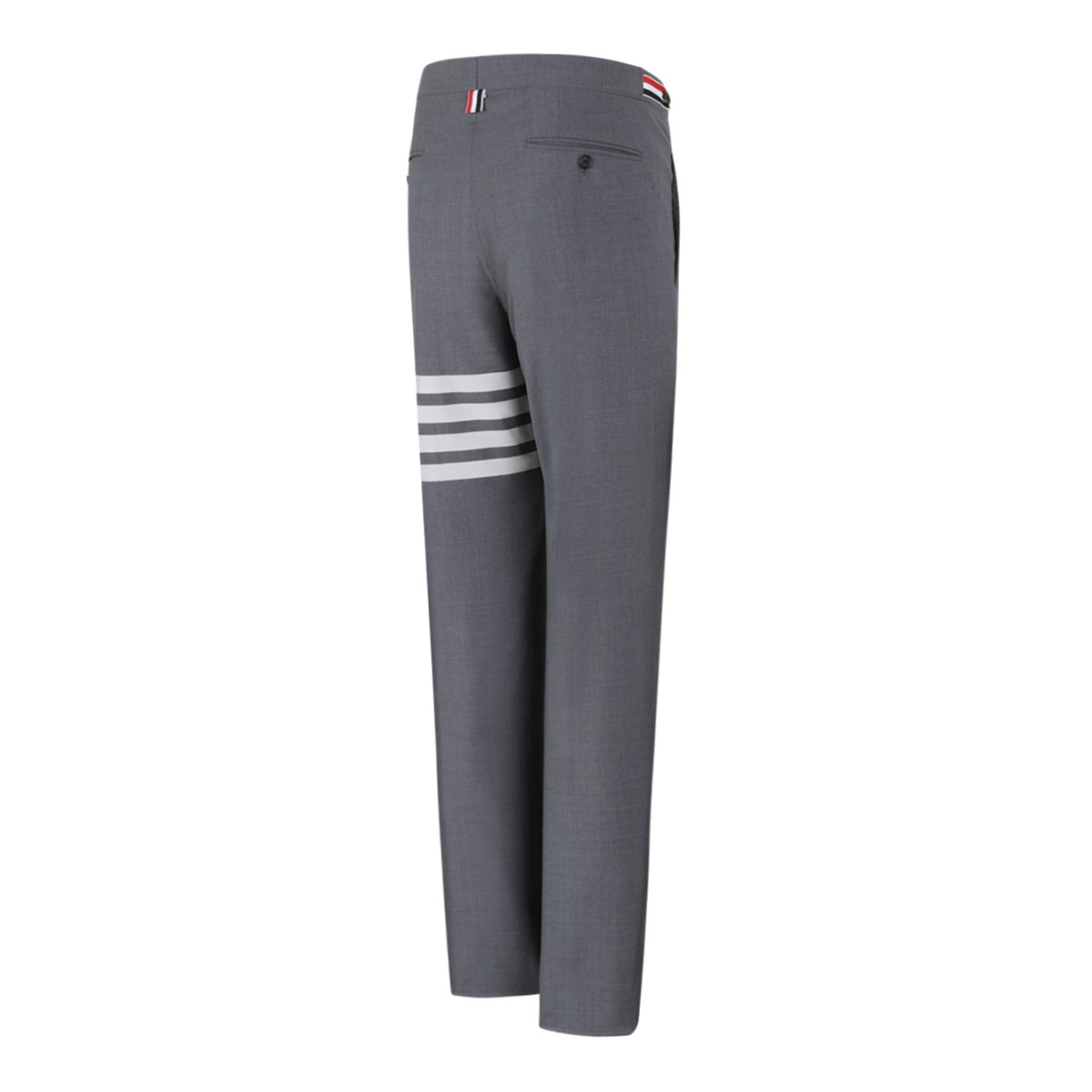 Thom Browne Grey Tailored Trousers with 4-Bar Detail.  