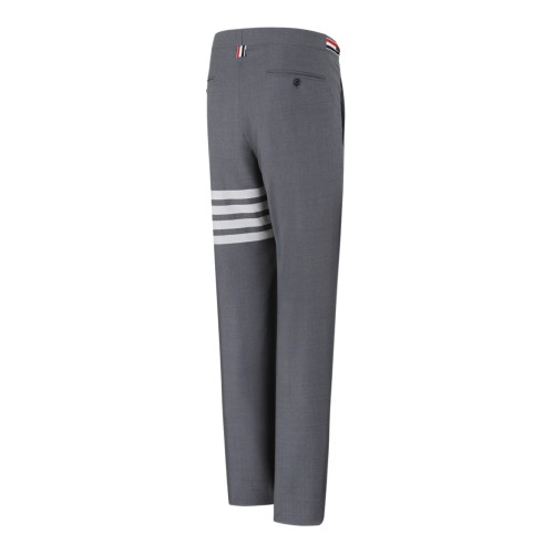 Thom Browne Grey Tailored Trousers with 4-Bar Detail.  