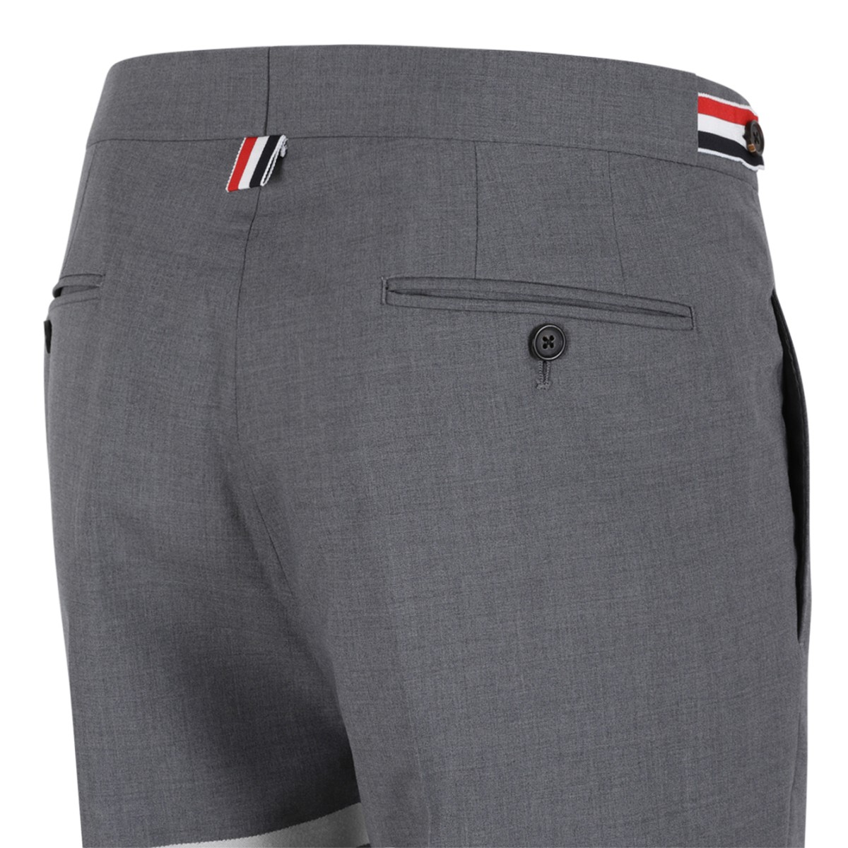 Thom Browne Grey Tailored Trousers with 4-Bar Detail.  