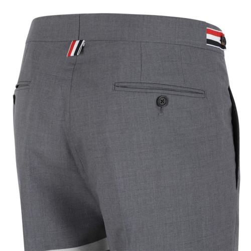 Thom Browne Grey Tailored Trousers with 4-Bar Detail.  