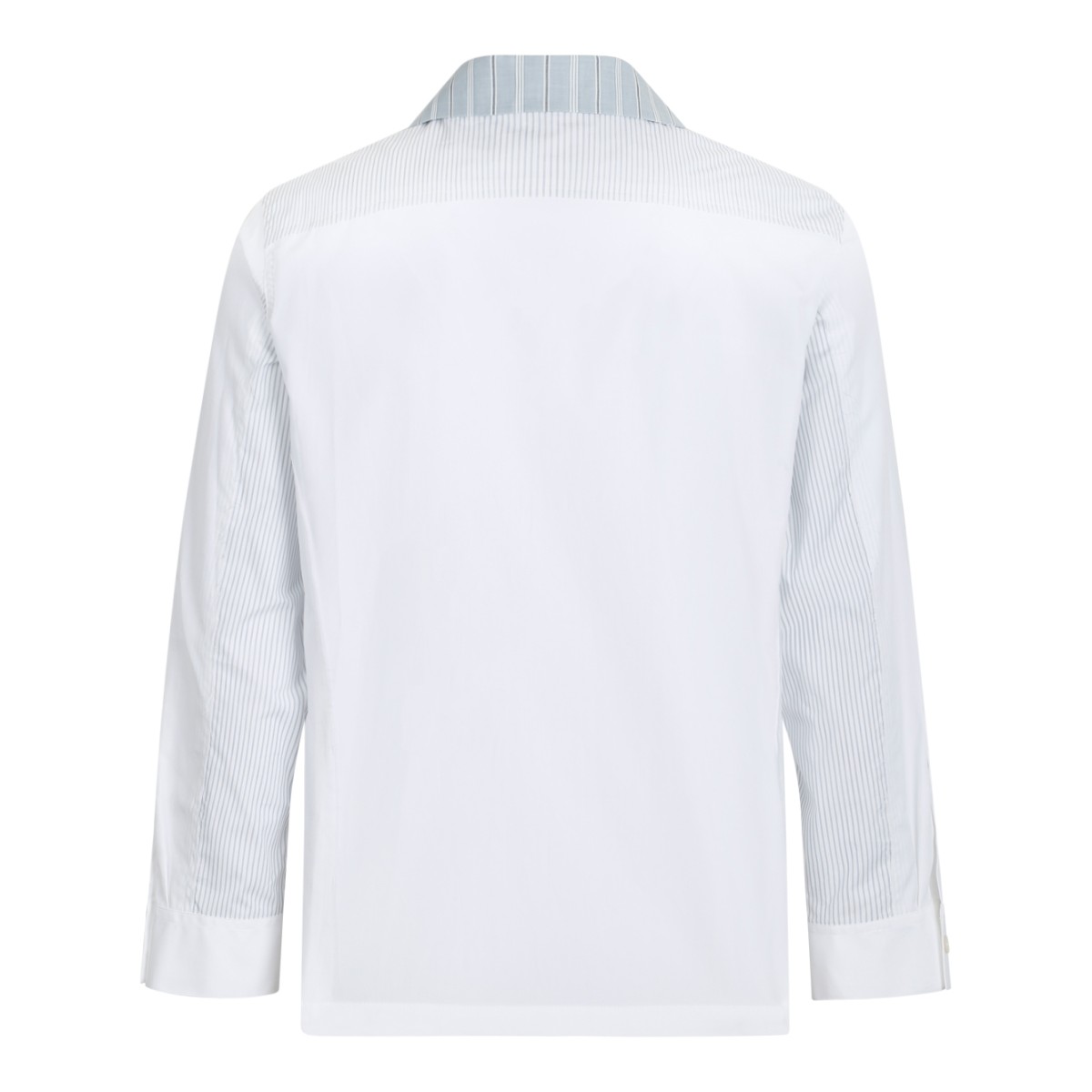 Maison Margiela White and Light Blue Patchwork Shirt.