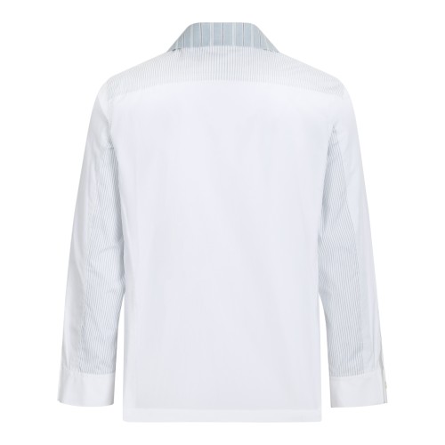Maison Margiela White and Light Blue Patchwork Shirt.
