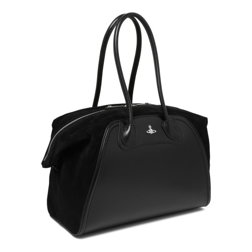 Vivienne Westwood Black Gradient Leather Top-Handle Bag.