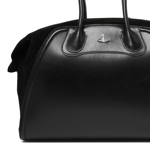 Vivienne Westwood Black Gradient Leather Top-Handle Bag.