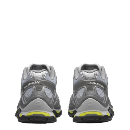 Salomon Silver and Grey Technical Trail Sneakers.