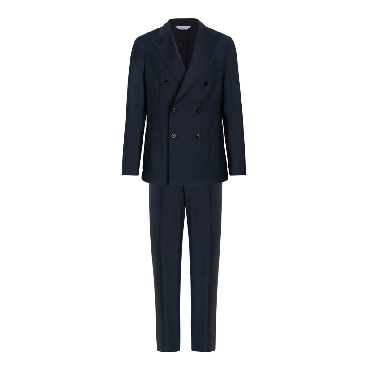 Boglioli Navy Double-Breasted Tailored Suit.