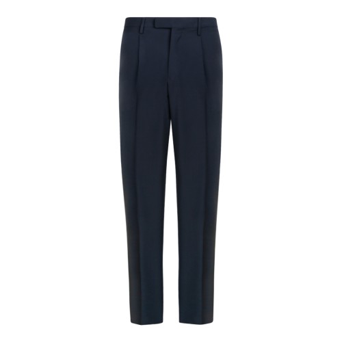Boglioli Navy Double-Breasted Tailored Suit.