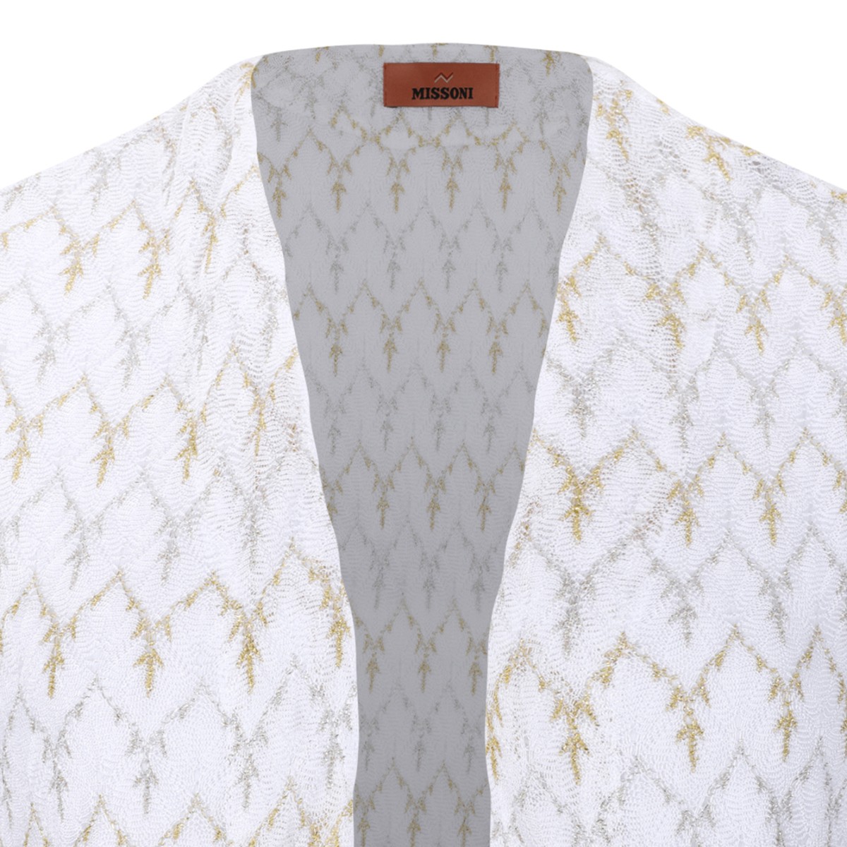 Missoni Multicolor Knit Long Cardigan Coat.