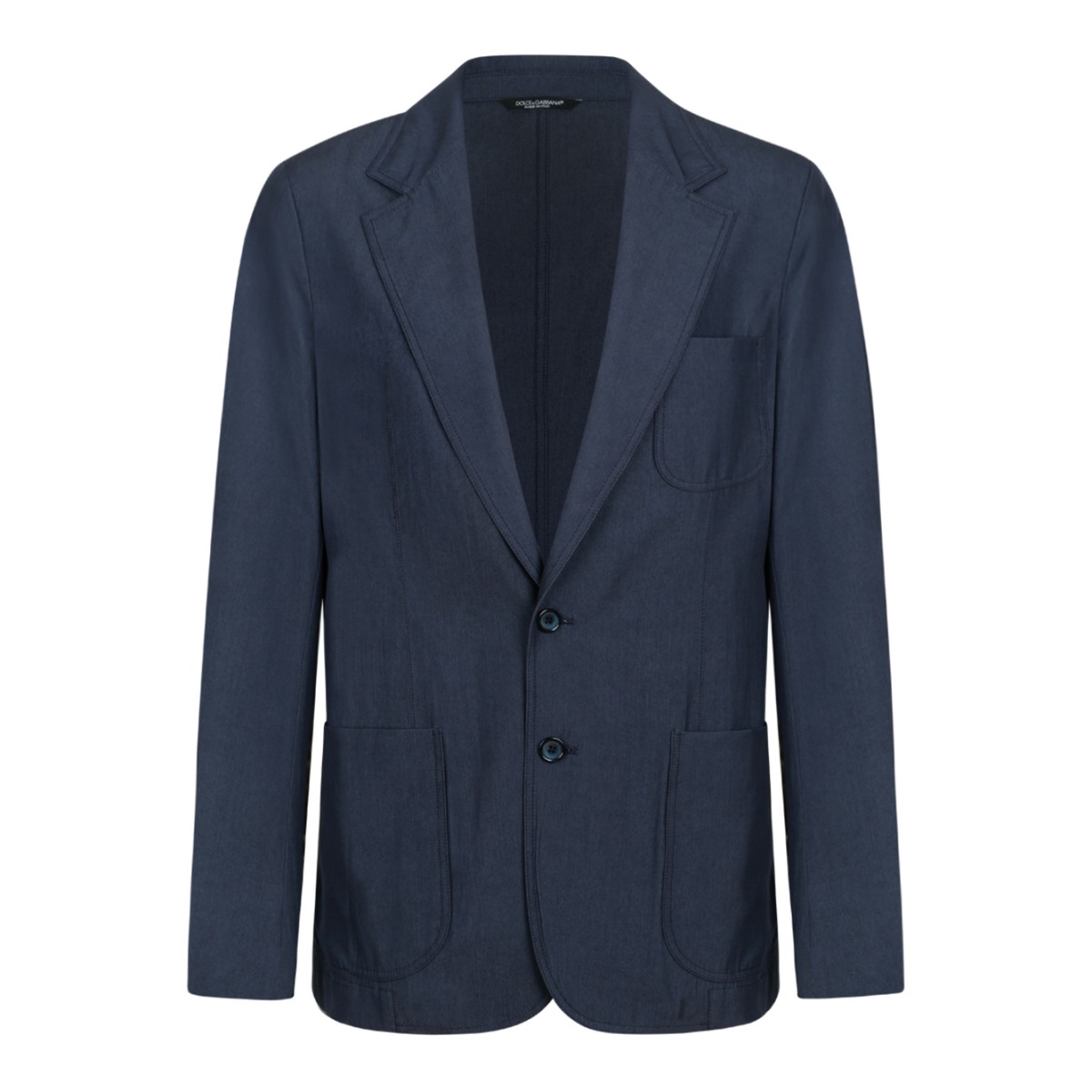 Dolce & Gabbana Navy Tailored Single-Breasted Blazer.