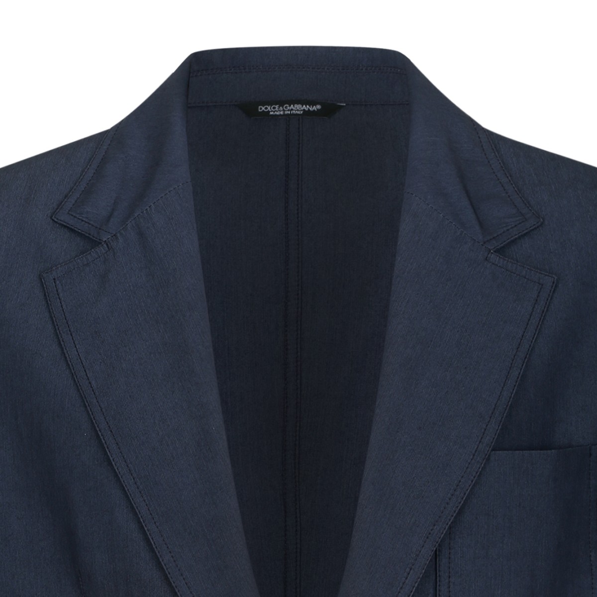 Dolce & Gabbana Navy Tailored Single-Breasted Blazer.