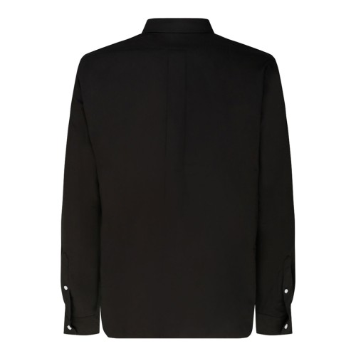 Kenzo Black Cotton Shirt with Embroidered Logo.   2