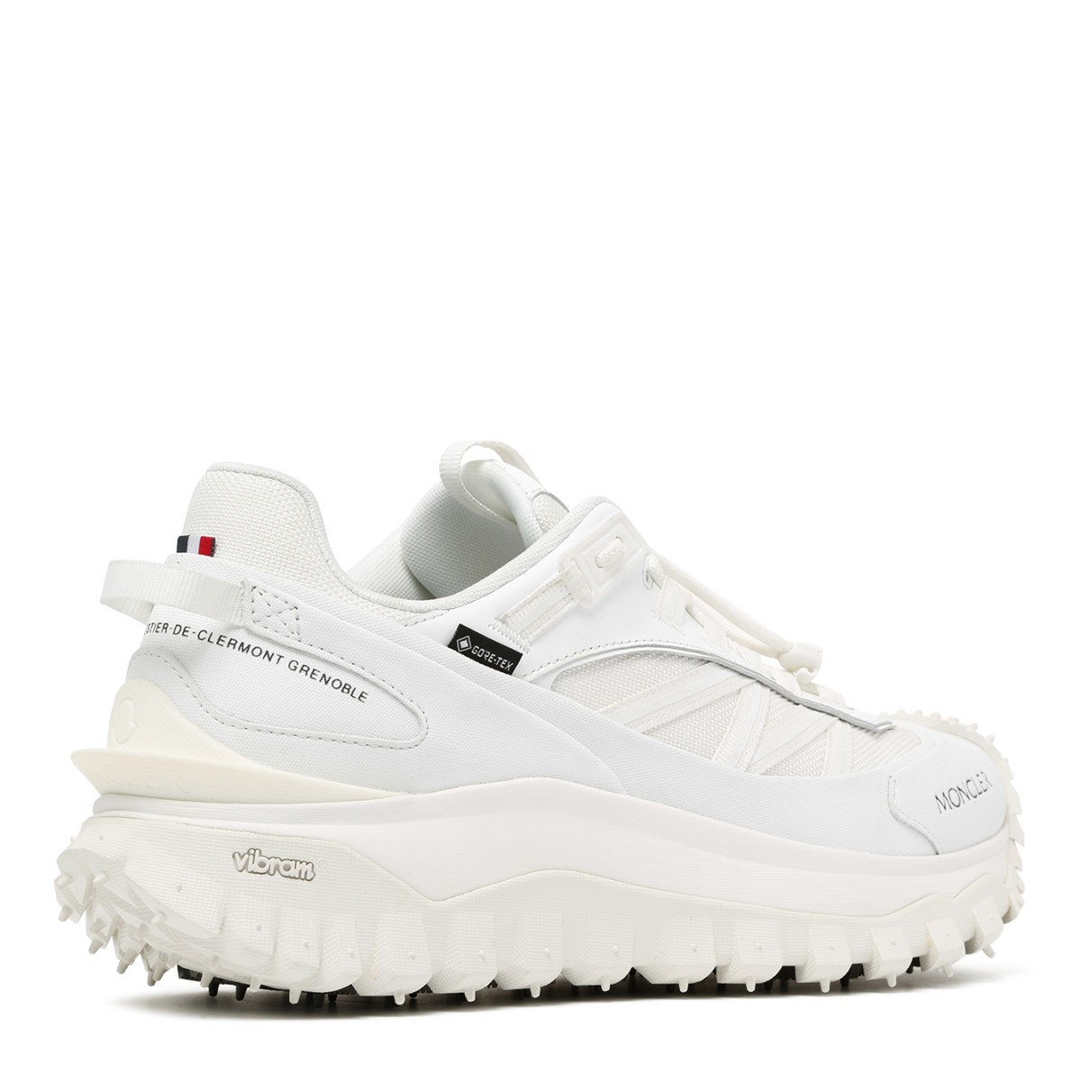 Moncler White Trail-Inspired Sneakers.