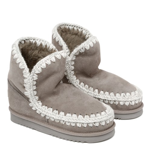 Mou Grey Eskimo Sheepskin Ankle Boots.  2