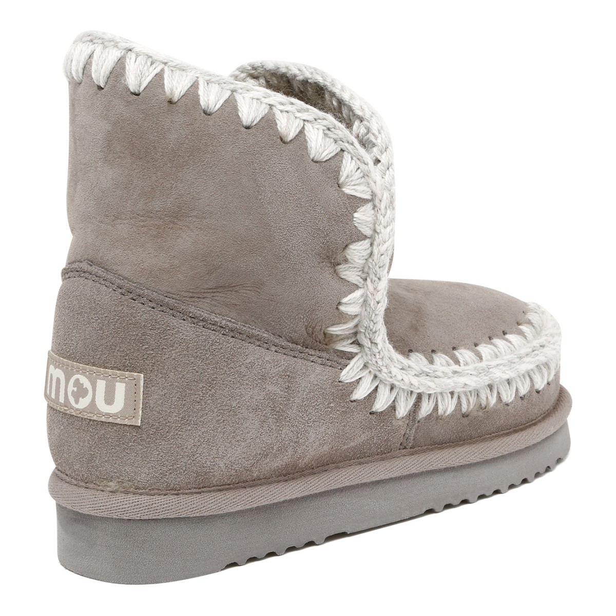 Mou Grey Eskimo Sheepskin Ankle Boots. 