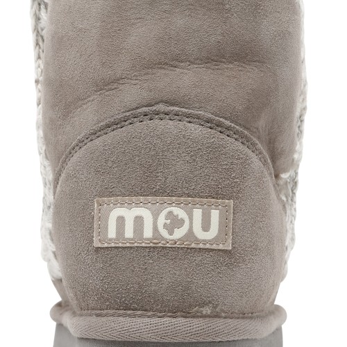 Mou Grey Eskimo Sheepskin Ankle Boots. 
