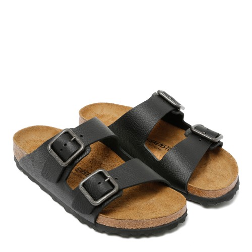 Birkenstock Metallic Taupe Double-Strap Sandals.