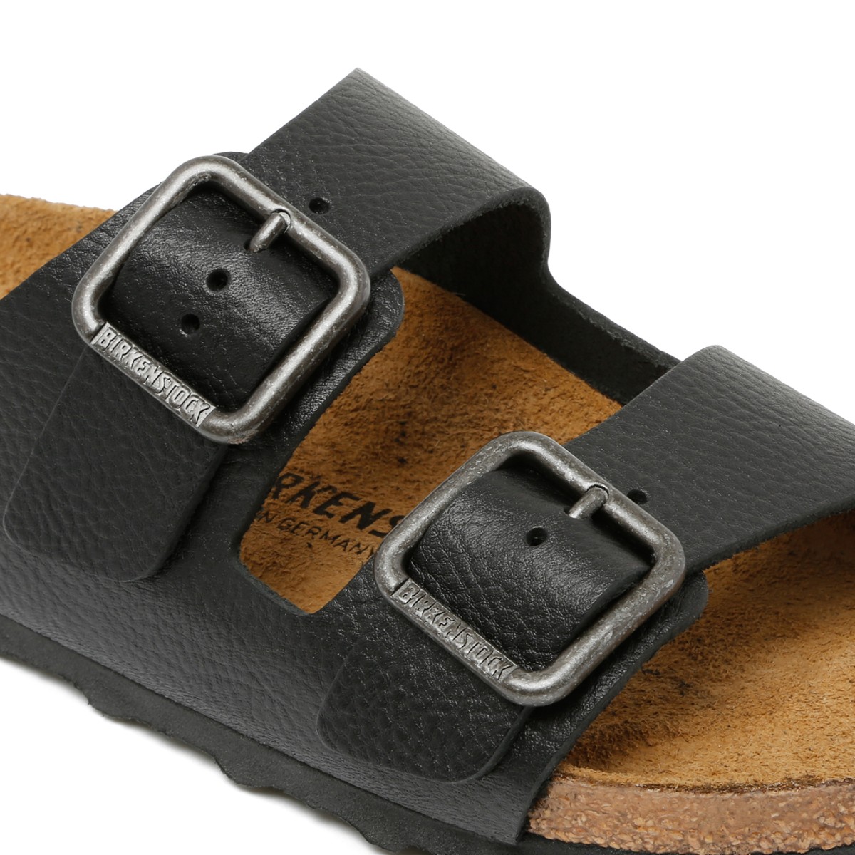 Birkenstock Metallic Taupe Double-Strap Sandals.