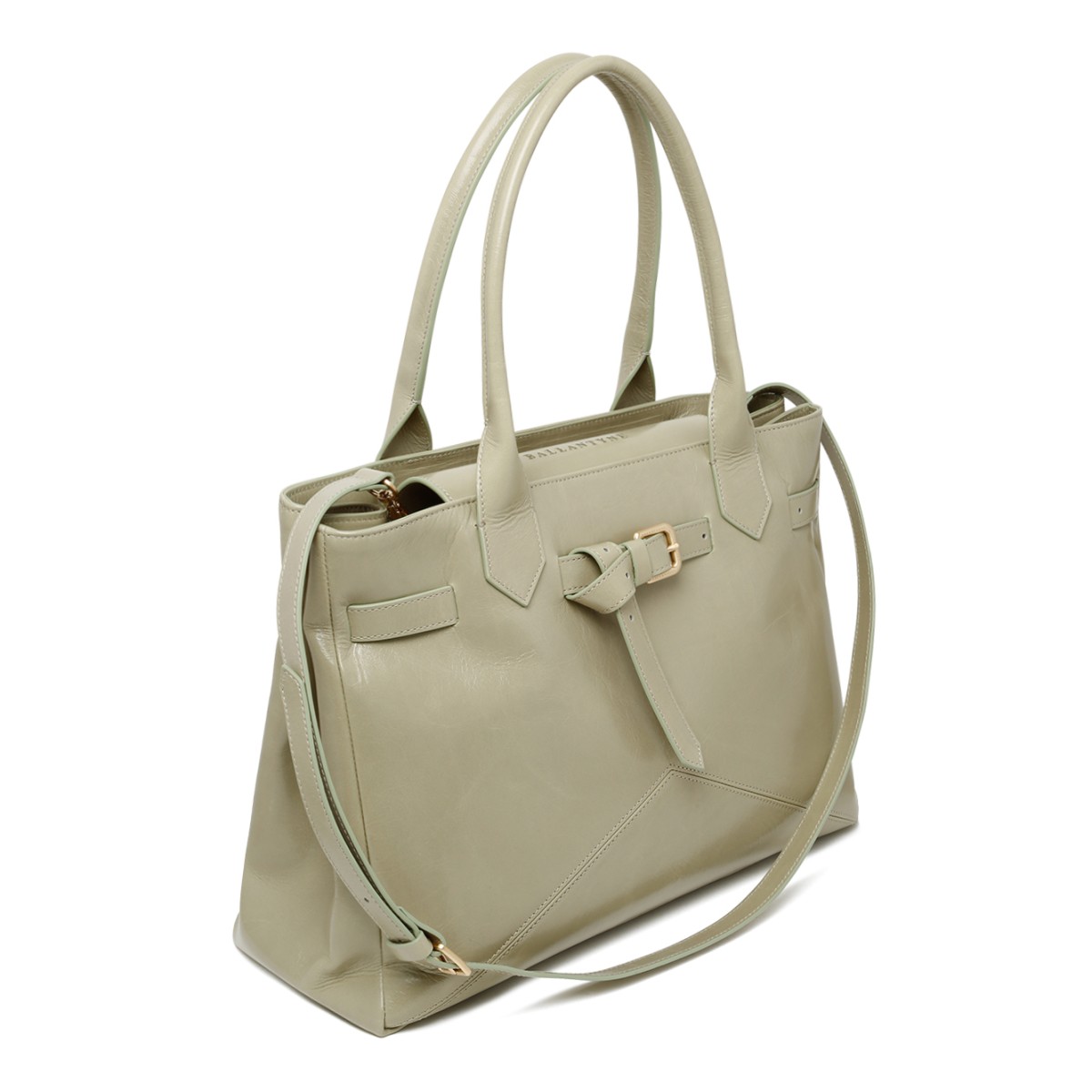 Ballantyne Ivory Leather Handbag.