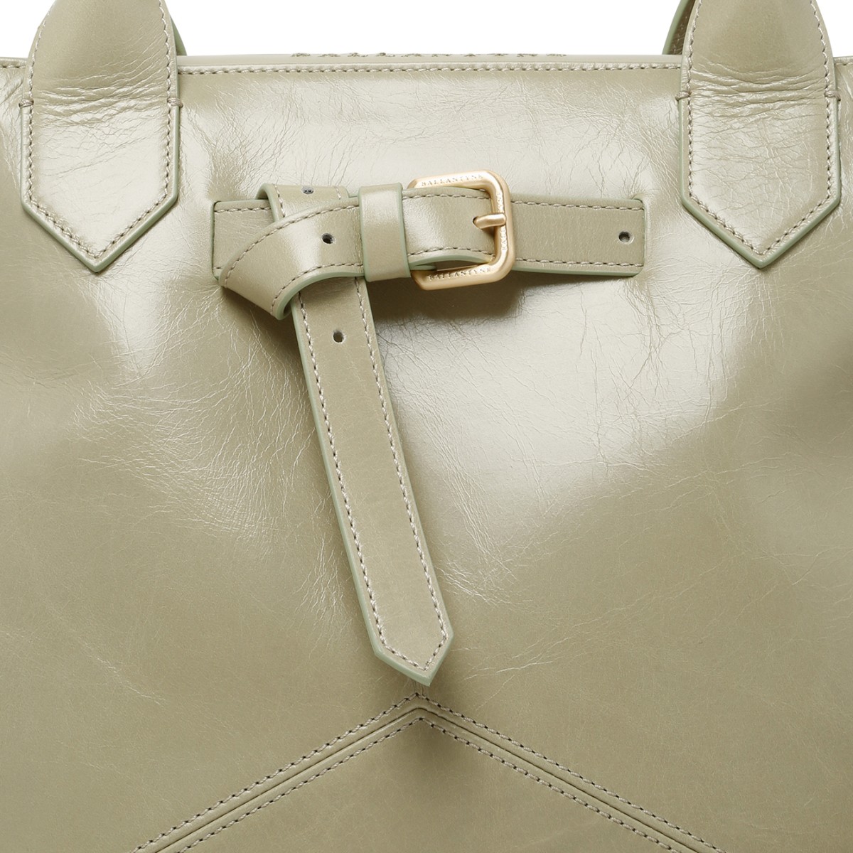 Ballantyne Ivory Leather Handbag.