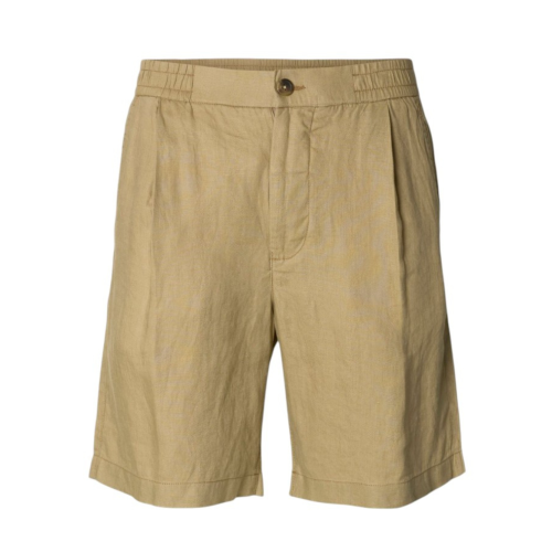 Selected Homme Beige Linen-Blend Tailored Shorts.