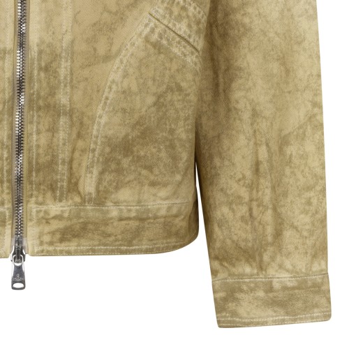 Vivienne Westwood Beige Distressed Zip-Up Jacket.
