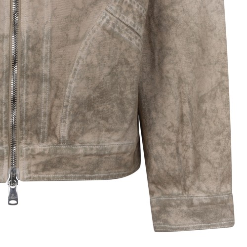 Vivienne Westwood Beige Distressed Zip-Up Jacket.